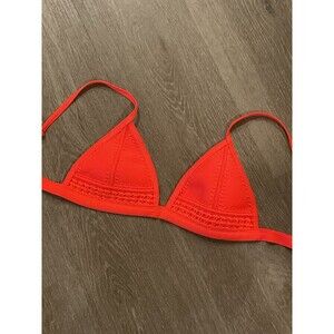 Women’s Neon Pink Bikini Top Triangl Small Patterned Triangle Swimsuit Swimwear